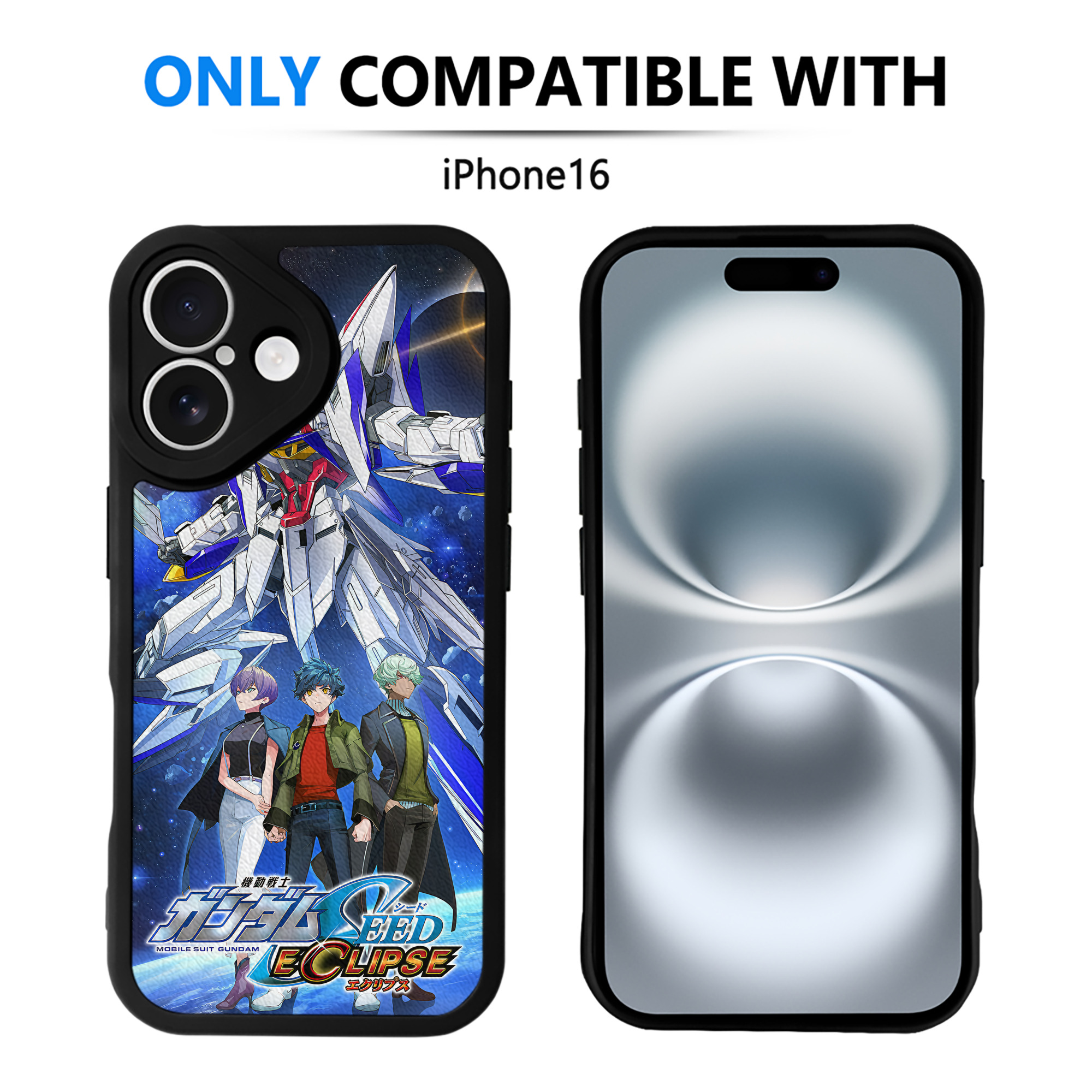 （画像用） 機動戦士ガンダム Mobile Suit Gundam 【iPhone 16シリーズ対応】シリコンスマホケース（レザー調） 材質：シリコン